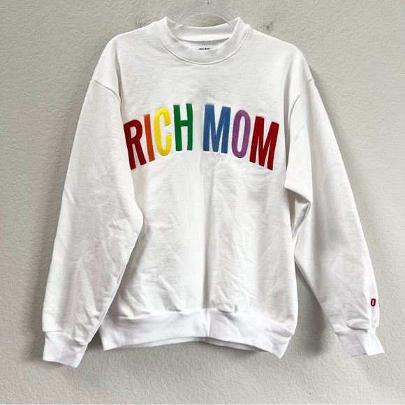 Tinx Rich Mom Sweatshirt Rainbow Size Medium - Picture 2 of 5